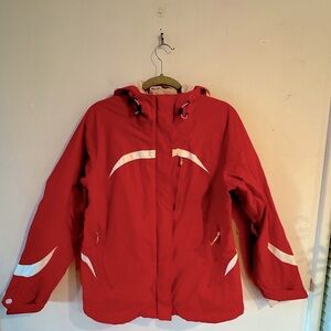 Women’s Columbia Titanium Performance Tech medium hooded red jacket